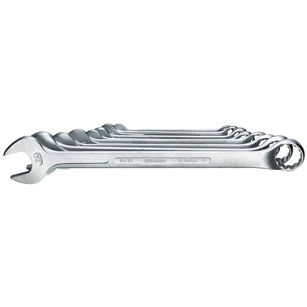 Combination Wrench Set, 8 pcs., 10-24mm, SAE or Metric: Metric